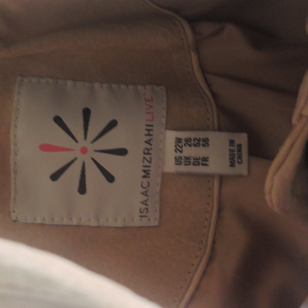 ISAAC MIZRAHI LIVE SUEDE FLIGHT JACKET SIZE 22 IN WOMENS - Picture 11 of 14